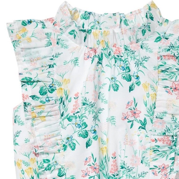 Janie and Jack White Floral Ruffle Top, 4 - NWT - - Picture 3 of 5